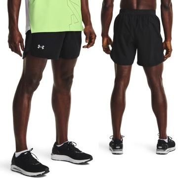 UNDER ARMOUR SPODENKI MĘSKIE KRÓTKIE TERMOAKTYWNE SPORTOWE CZARNE SHORT 5"