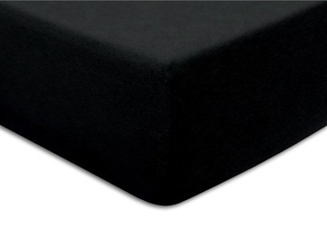 Prześcieradło frotte z gumką 140x200 Czarny