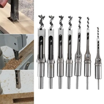 Квадратные насадки Стамески для долбления дерева 5 шт.