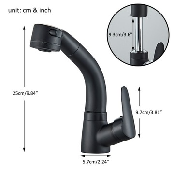 BATHROOM FACTOR, ВЫДВИЖНОЙ ИЗЛИК ДЛЯ УМЫВАЛЬНИКА, ЧЕРНЫЙ, ЛАТУНЬ, ARI