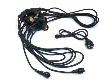 GIRLANDA OGRODOWA ŚWIETLNA LAMPA LED 10M 10XE27