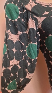 Sukienka tunika we wzory geometryczne z bufiastymi rękawami NUMPH