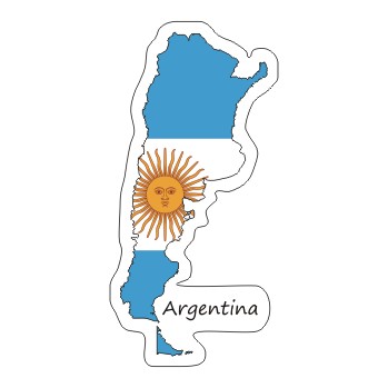 Naklejka ARGENTYNA na Auto Moto Flaga