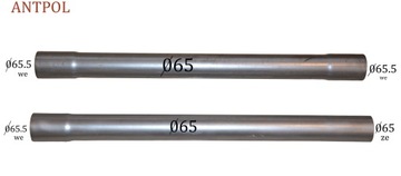 Труба алюминизированная прямая, 1 метр, диаметр 65 мм.