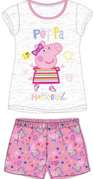 ПИЖАМА «СВИНКА ПЕППА» ПИЖАМА С КОРОТКИМ РУКАВОМ ШОРТЫ серо-розовый 104 R038C
