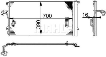 KONDENZÁTOR CHLADIČ KLIMATIZACE AC 659 000S MAHLE