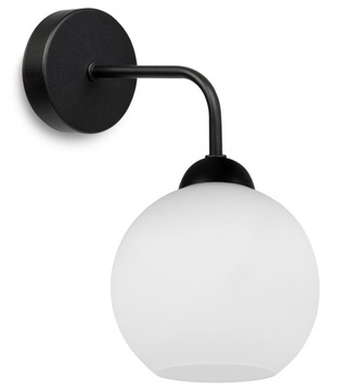 KLASYCZNA LAMPA KINKIET ELEGANCKA SZKLANY KLOSZ