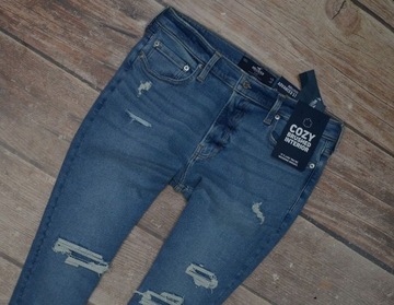 HOLLISTER SPODNIE SKINNY JEANS PREMIUM NOWE 34 32