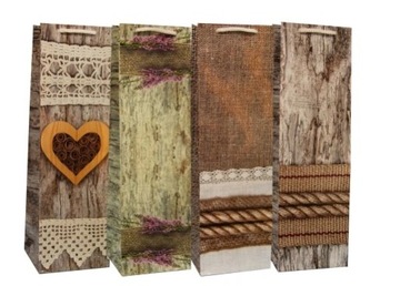 Torebka na butelkę urodzinowa JUTA KB 1szt.