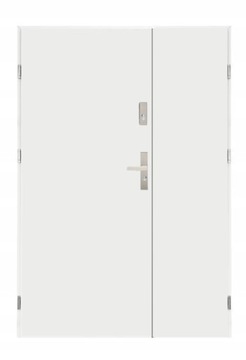 DRZWI ZEWNĘTRZNE DWUSKRZYDŁOWE PEŁNE LAK DUO GR.55