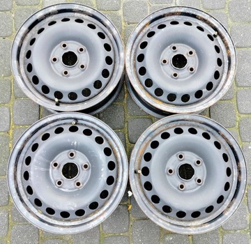 4 FELGI STALOWE VW AUDI SKODA 5x112 ET47 6jx15 15 CALI