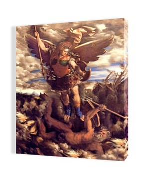 OBRAZ NA PŁÓTNIE 50x70 ŚWIĘTY MICHAŁ ARCHANIOŁ II