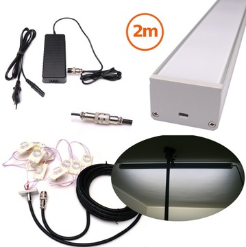 200CM lampa SMUGOWA gotowy ZESTAW do złożenia KIT 75W 5250 lumenów