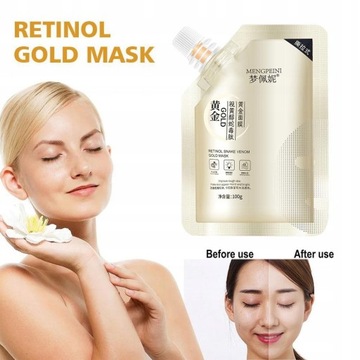 100 г Золотая маска с ретинолом и пептидом, осветляющая Mo