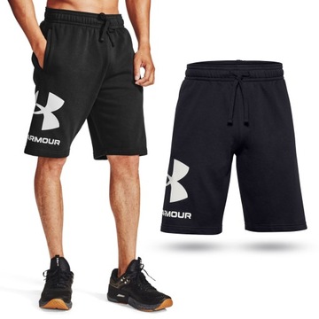 SPODENKI MĘSKIE UNDER ARMOUR RIVAL FLC CZARNE r S