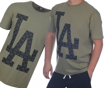 T-SHIRT MĘSKI KOSZULKA BAWEŁNIANA KHAKI TS2345_M