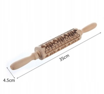 РОЖДЕСТВЕНСКИЙ ДЕРЕВЯННЫЙ ВАЛОК ДЛЯ ПРЯНИКОВ, СТРУКТУРНЫЙ, С ГРАВИНОЙ