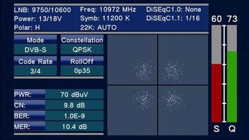 ИЗМЕРИТЕЛЬ СИГНАЛА COMBO SATLINK WS6980 DVB-S2/T2/C