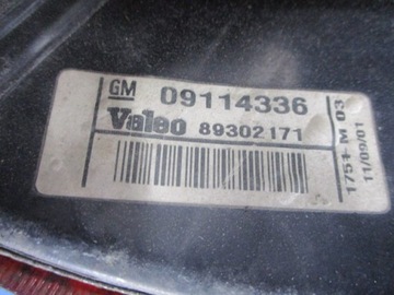 OPEL CORSA C 3D SVĚTLO ZADNÍ LEVÝ ORIGINÁLNÍ VALEO