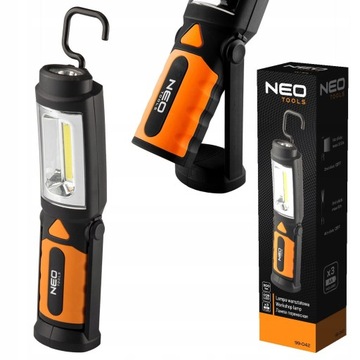 NEO LAMPA WARSZTATOWA 300LM + BATERIE 3XAA 99-042
