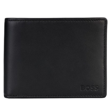 HUGO BOSS skórzany męski portfel skórzany NEW w pudełku BLACK -40%