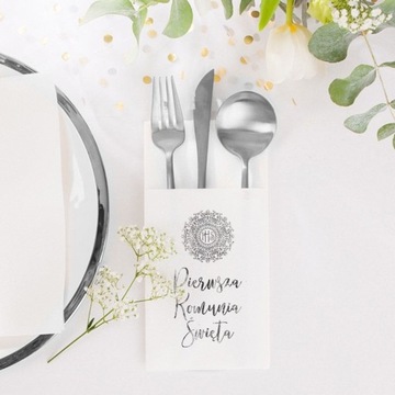 КАРМАНЫ ДЛЯ ПРИЧАСТИЯ, СЕРЕБРЯНАЯ НАДПИСЬ, 20 ШТ.