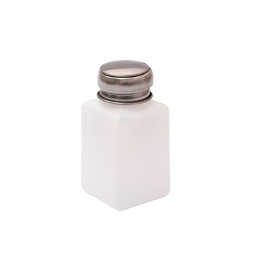 Biały dozownik, pojemnik z metalową pompką - 200ml