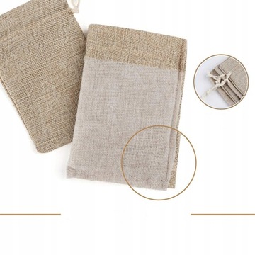 ДЖУТОВЫЙ СУМОК НА ШНУРЕ ДЛЯ ПОДАРОЧНЫХ ПАКЕТОВ ×30