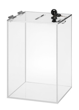 Skarbonka urna z plexi 20x20x30 cm, plexi 4 mm