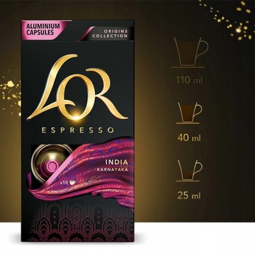 Капсулы L'OR для Nespresso(r)* 100% кофе Арабика, 100 чашек кофе