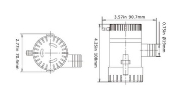 Трюмный насос SEAFLO 12В 31 л/мин SFBP1-G500-01