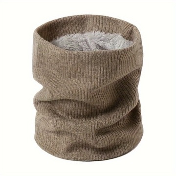 Зимняя флисовая гетра, ветронепроницаемая, толстый вязаный термостойкий воротник.