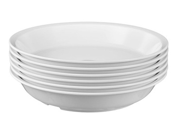 GASTRO TALERZE SERWIS BIAŁY PLASTIKOWY 24EL GRUBE