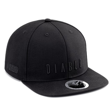 Czapka z daszkiem materałowa z haftem Snapback Diablo Chairs: czarna