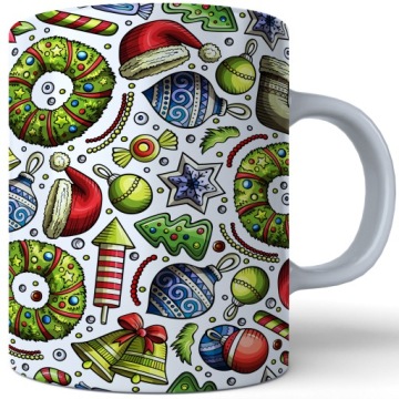 ŚWIĄTECZNY KUBEK 330ml PREZENT ŚWIĘTA POD CHOINKĘ