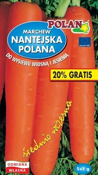 Marchew Jadalna Nantejska 6g Nasiona Polan