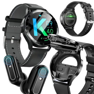 ZEGAREK SMARTWATCH WODOODPORNY 2 w 1 SŁUCHAWKI BLUETOOTH SPORT