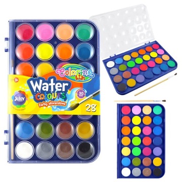 FARBY AKWARELOWE COLORINO 28 KOLORÓW +GRATIS