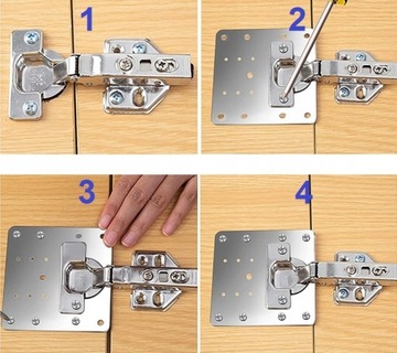 4x ПЛАСТИНА ДЛЯ РЕМОНТА ИЗВЛЕЧЕННЫХ МЕБЕЛЬНЫХ ПЕТЛЕЙ