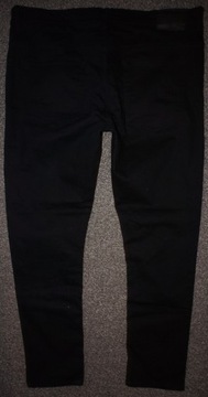 BURTON stretch skinny - CZARNE JEANSY RURKI W40L32 pas 108cm