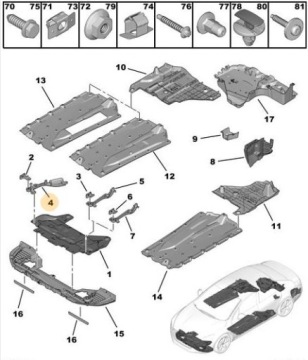 ПРАВЫЙ КРОНШТЕЙН КРЫШКИ