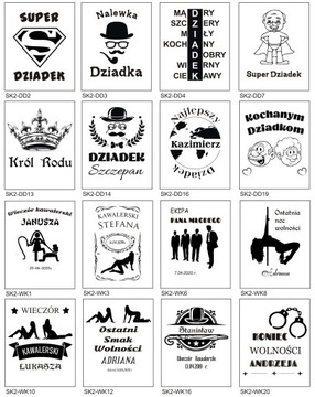 Набор графинов, 6 стаканов по 50 мл, ГРАВИРОВКА