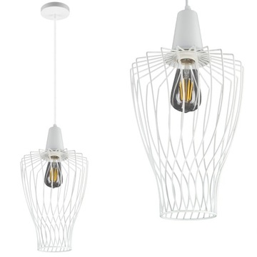 Lampa sufitowa wisząca Loft Żyrandol RETRO BIAŁA