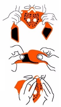 МАСКА СПОРТИВНАЯ ВЕЛОСИПЕДНАЯ МАСКА ДЛЯ ЛИЦА RED XL