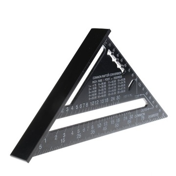 Метрическая линейка для измерения угла, 18,5 см, алюминиевый сплав, 90 градусов, 7 дюймов