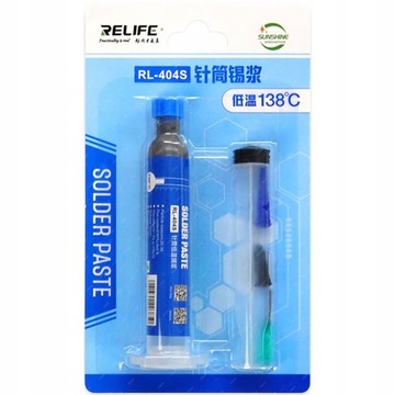 ПАЯЛЬНАЯ ПАСТА 138°C RELIFE RL404S Sn42/Bi58 20г