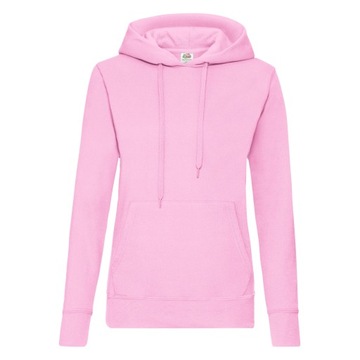 FRUIT OF THE LOOM DAMSKA BLUZA z KAPTUREM Pink L