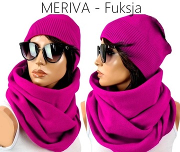 ПОЛЬСКИЙ КОМПЛЕКТ ШАПКА + БОЛЬШОЙ ТЕПЛЫЙ ДЫМОХОД # ЦВЕТА