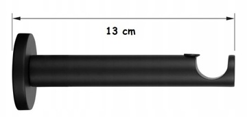 Karnisz pojedynczy 300 cm fi 19 metal czarny kółka