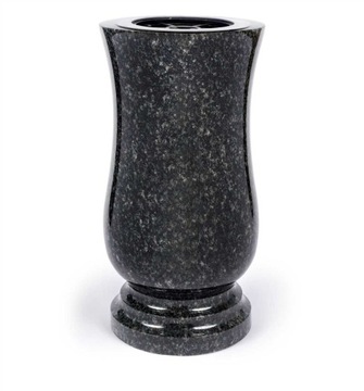 Elegancki Wazon Na Grób Granitowy Okrągły Impala 28cm